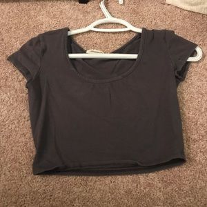 Gray Crop Top